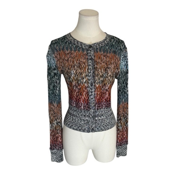 MISSONI Crochet-Knit Wool-Blend
Cardigan Sweater Sz S Button Down Casual Luxury - Picture 5 of 8